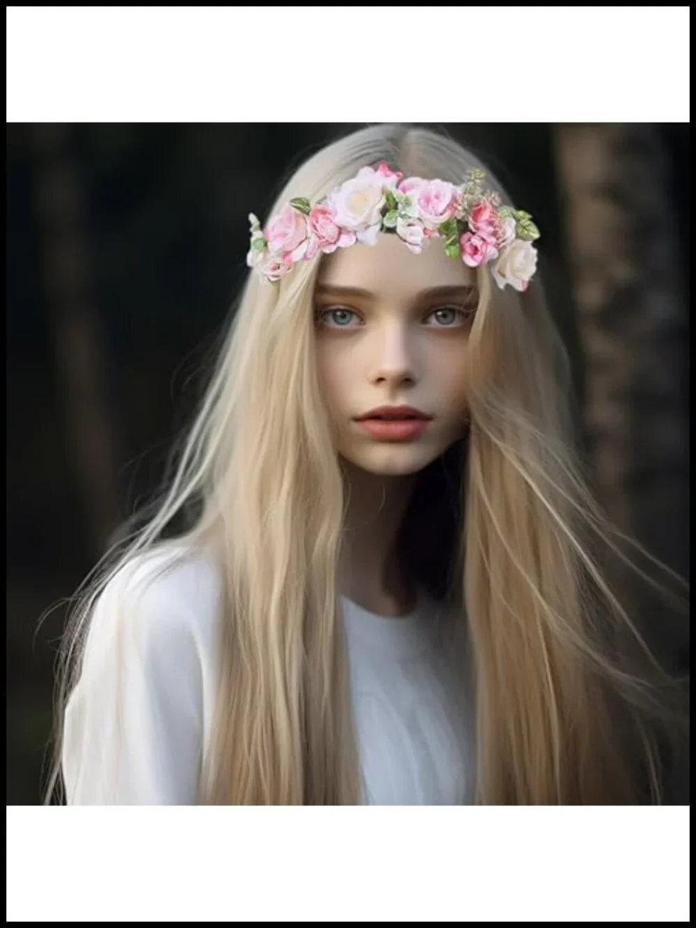 Handmade Fabric Flower Crown Floral Headpiece Fairy Elf Headband